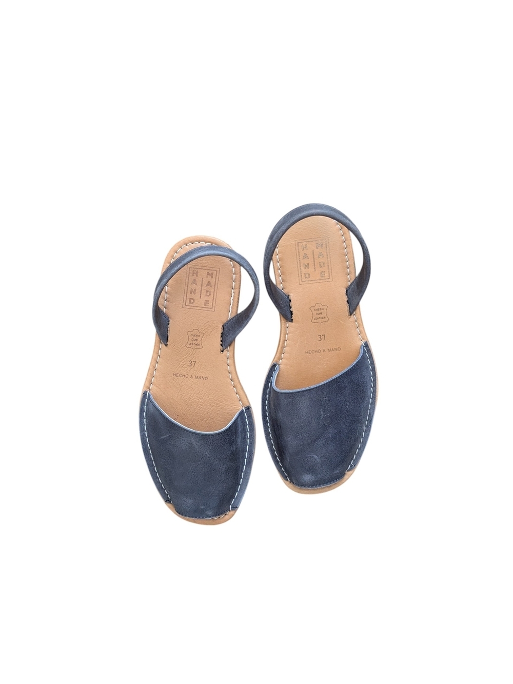 Classic Navy Leather Women’s Slingback Sandals Size 6.5